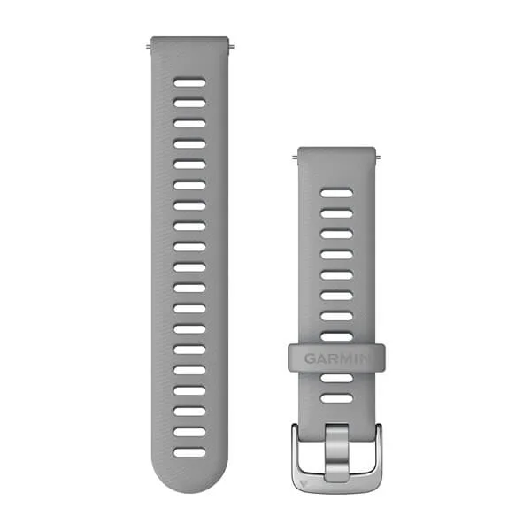 Quick Release kellarihmad (18mm) Silikoon - hall/hõbe 110-175 mm