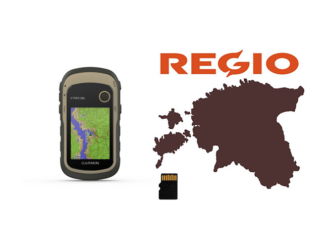 Käsi GPS Garmin eTrex 32x + Regio Teed mälukaart eTrex 32x + Regio Teed mälukaart