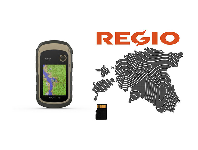 Käsi GPS Garmin eTrex 32x + Regio Topo mälukaart eTrex 32x + Regio Topo mälukaart